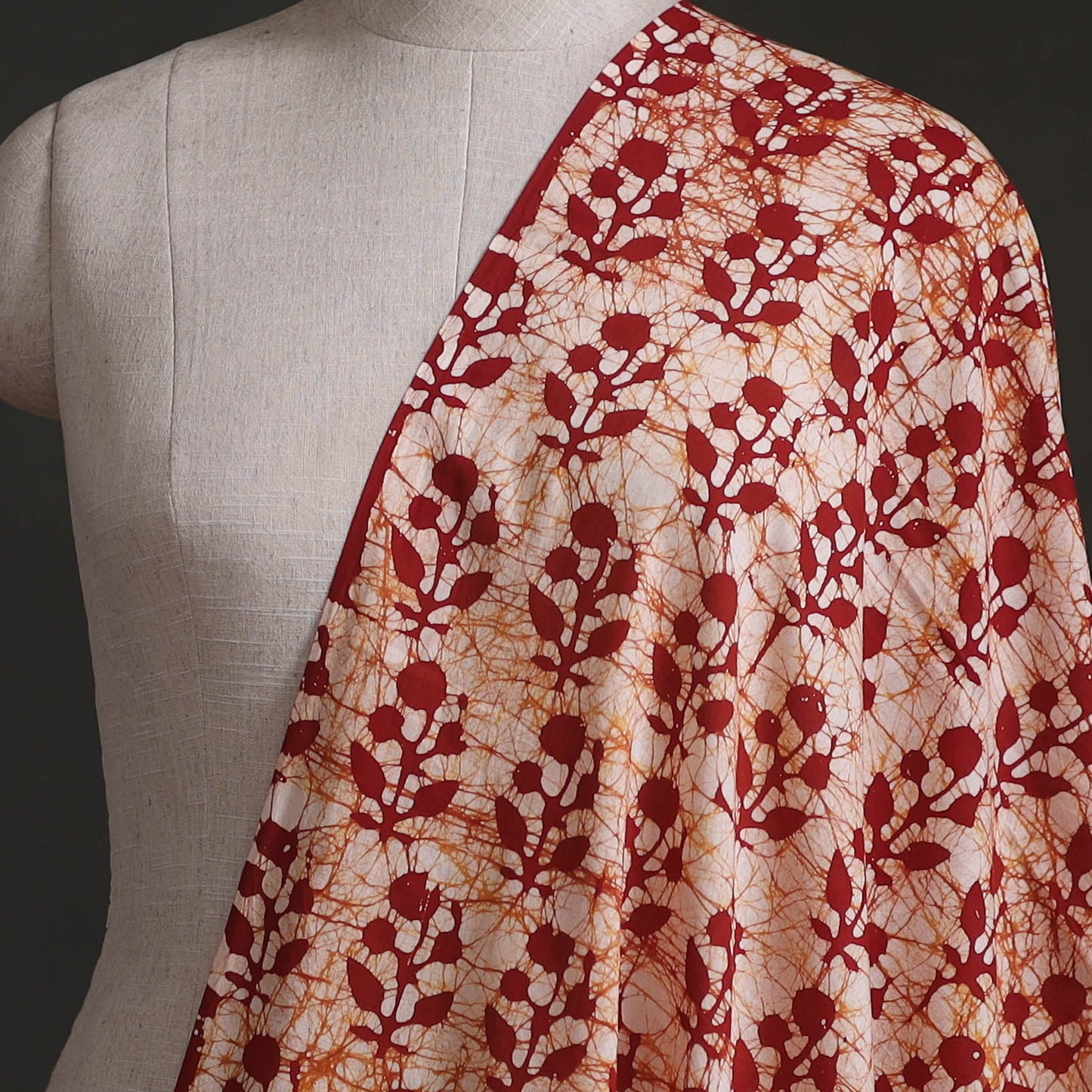 Kutch Hand Block Batik Print Pure Cotton Fabric 22
