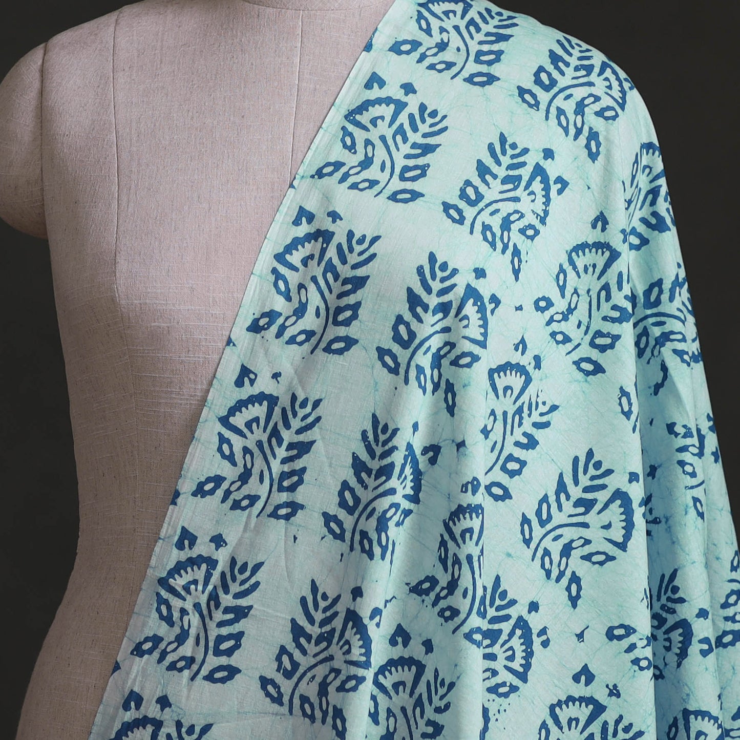 Kutch Hand Block Batik Print Pure Cotton Fabric 23