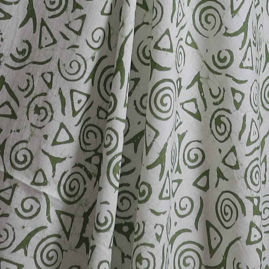 Kutch Hand Block Batik Print Pure Cotton Fabric 24