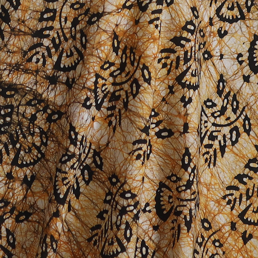 Kutch Hand Block Batik Print Pure Cotton Fabric 26