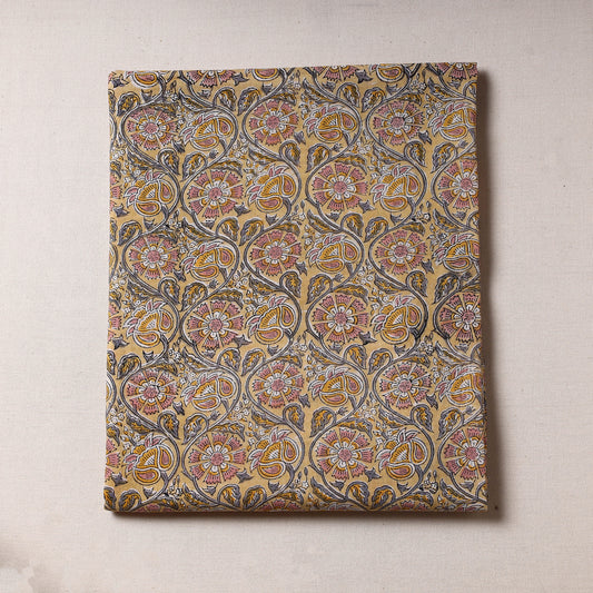 Brown - Sanganeri Block Printed Cotton Precut Fabric (1.3 meter)