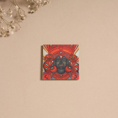 Kerala mural handpainted wooden fridge magnet 08