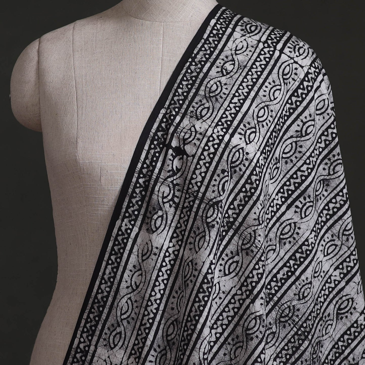 Kutch Hand Block Batik Print Pure Cotton Fabric 30