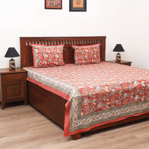 Sanganeri Hand Block Print Cotton Double Bedsheet Set (108 x 90 in) 03