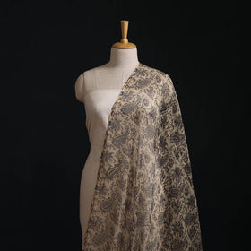 Pedana Hand Block Print Natural Dyed Kota Doria Cotton Kalamkari Fabric 04