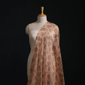 Pedana Hand Block Print Natural Dyed Kota Doria Cotton Kalamkari Fabric 05