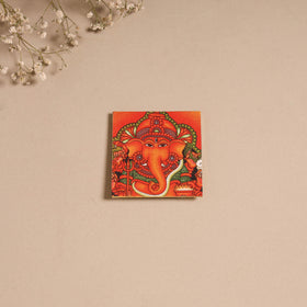 Kerala mural handpainted wooden fridge magnet 13