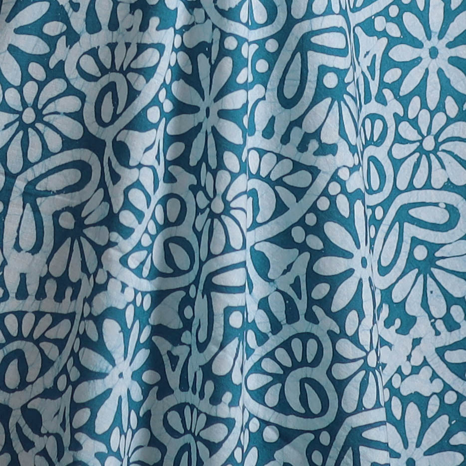 Kutch Hand Block Batik Print Pure Cotton Fabric 33