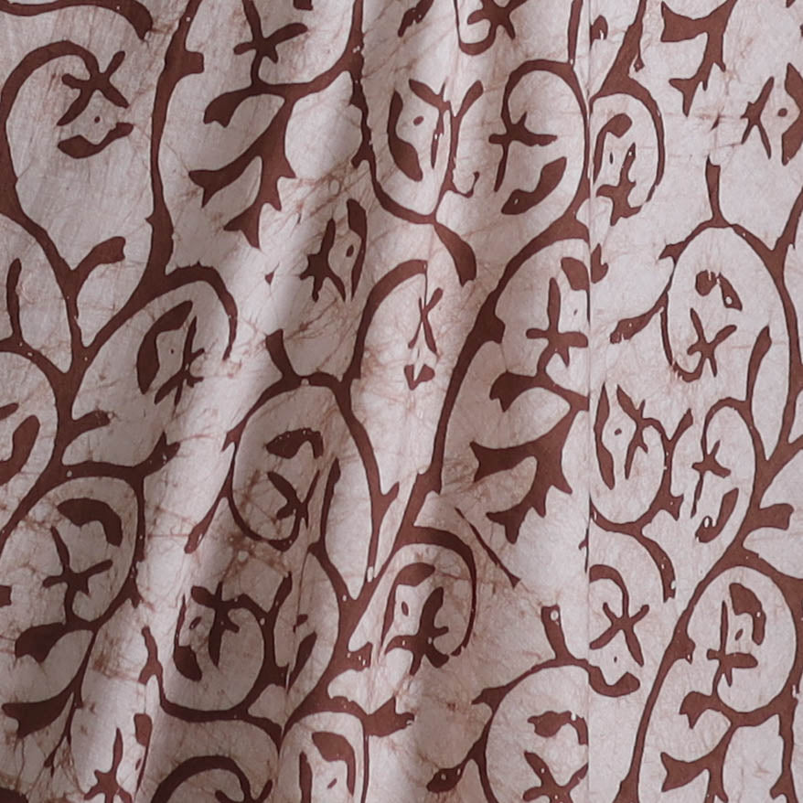Kutch Hand Block Batik Print Pure Cotton Fabric 34