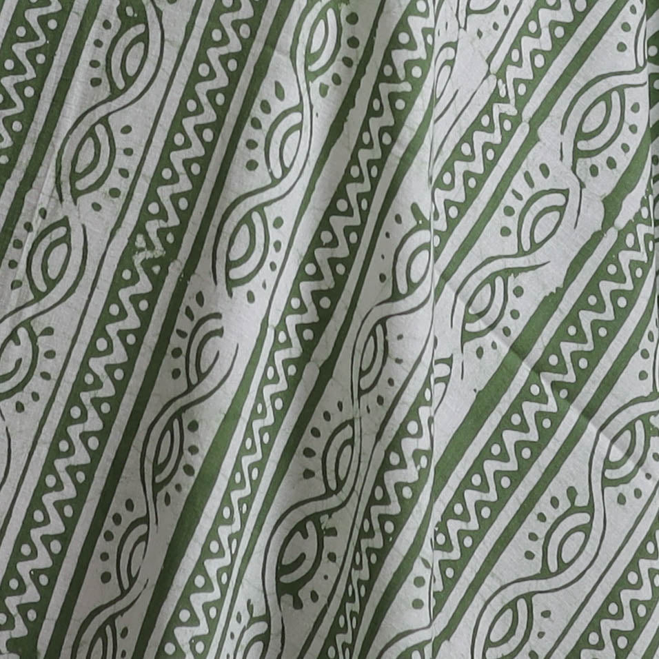 Kutch Hand Block Batik Print Pure Cotton Fabric 35