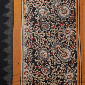 Pochampally Ikat Cotton Fabric with Kalamkari Border 01