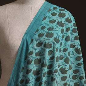 Blue - Ajrakh Vanaspati Hand Block Print Natural Dyed Cotton Fabric 05
