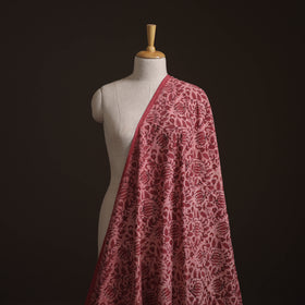 Pink - Ajrakh Vanaspati Hand Block Print Natural Dyed Cotton Fabric 06