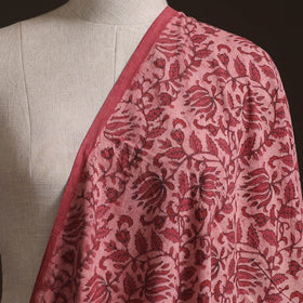 Pink - Ajrakh Vanaspati Hand Block Print Natural Dyed Cotton Fabric 06