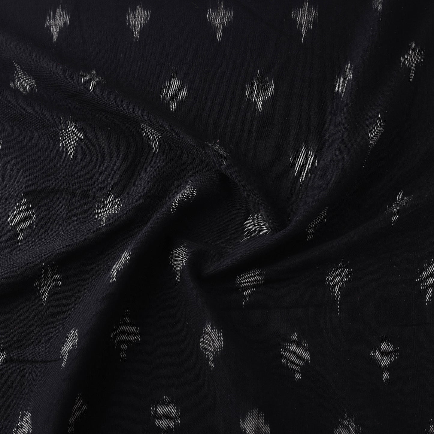 Pochampally Ikat Cotton Fabric with Kalamkari Border 03