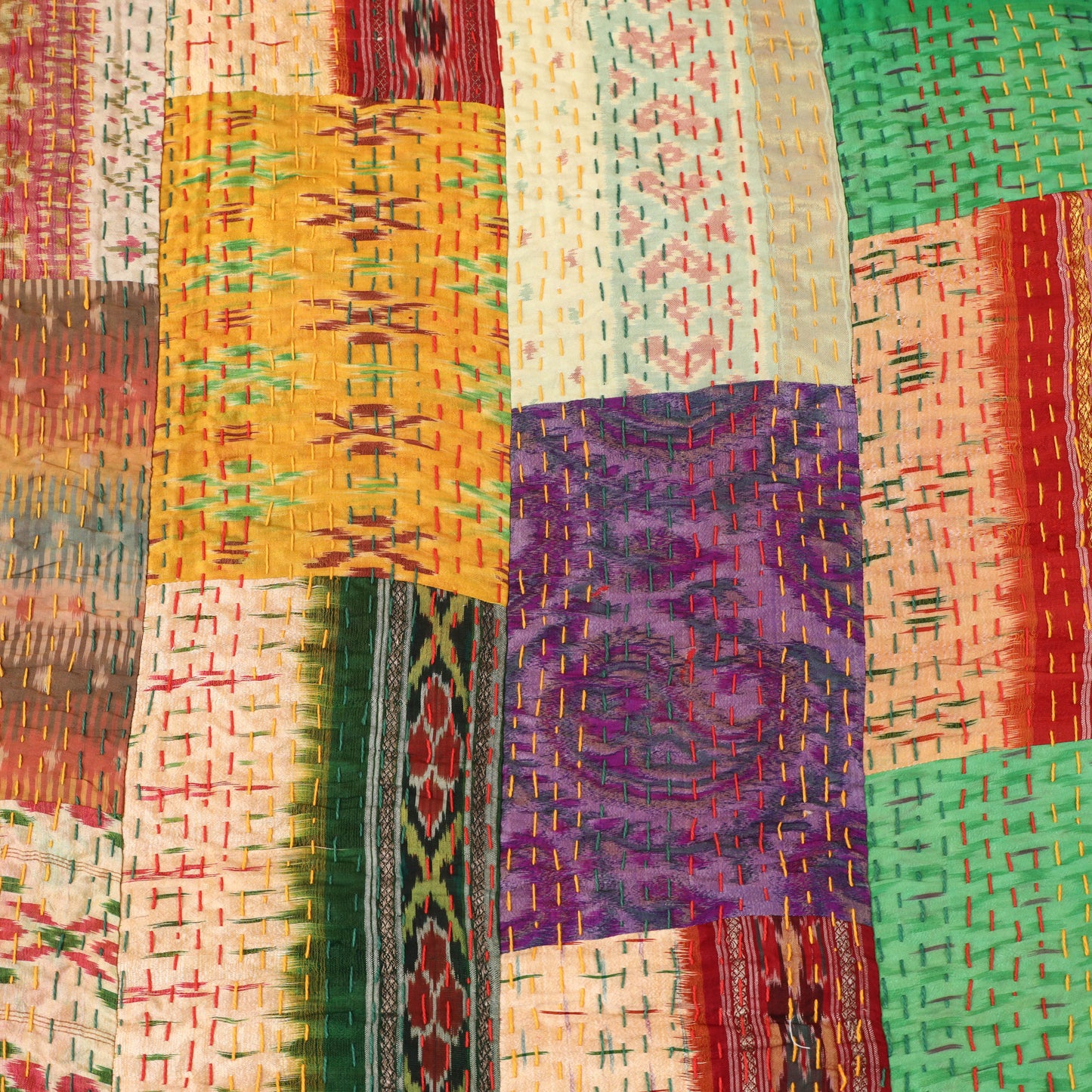 Multicolor - Khambadiya Tagai Patchwork Quilt / Gudri / Blanket 02