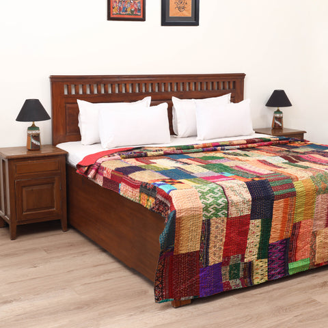 Multicolor - Khambadiya Tagai Patchwork Quilt / Gudri / Blanket 03