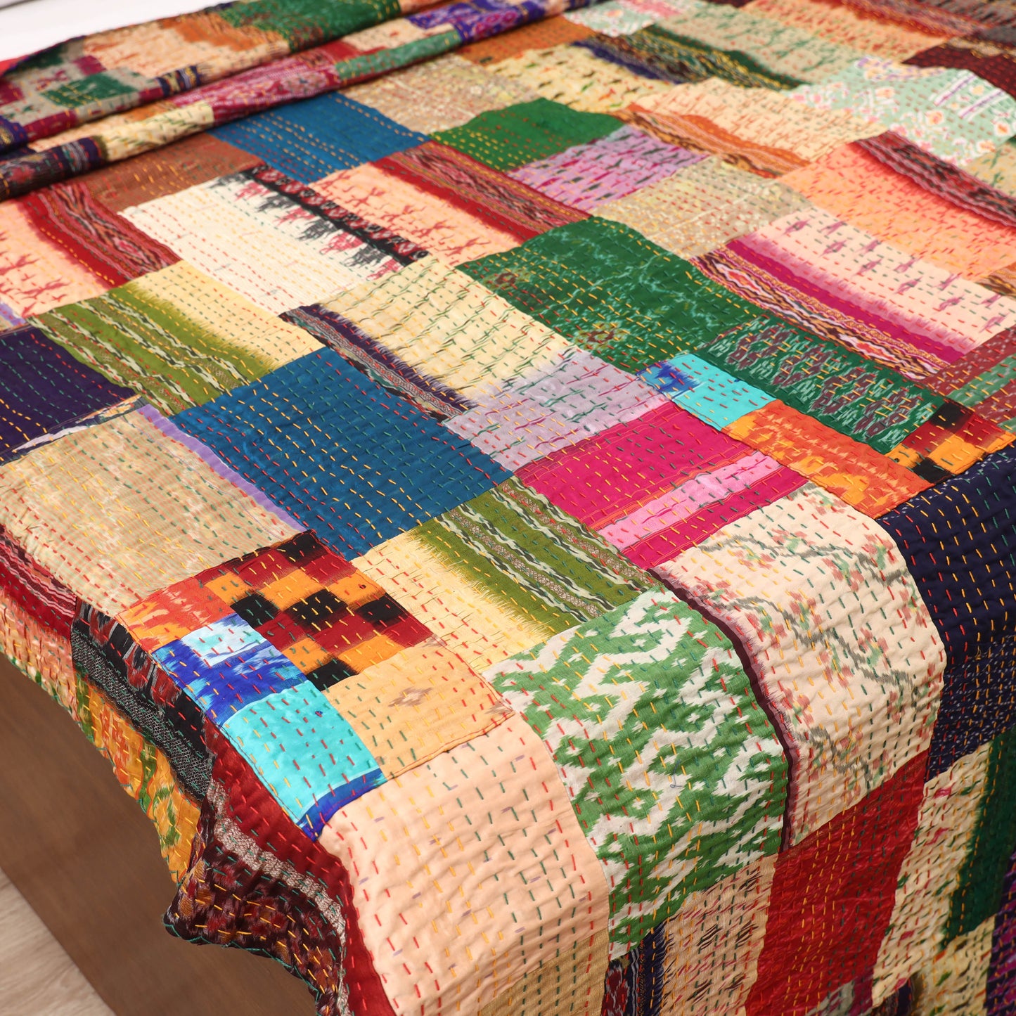 Multicolor - Khambadiya Tagai Patchwork Quilt / Gudri / Blanket 03