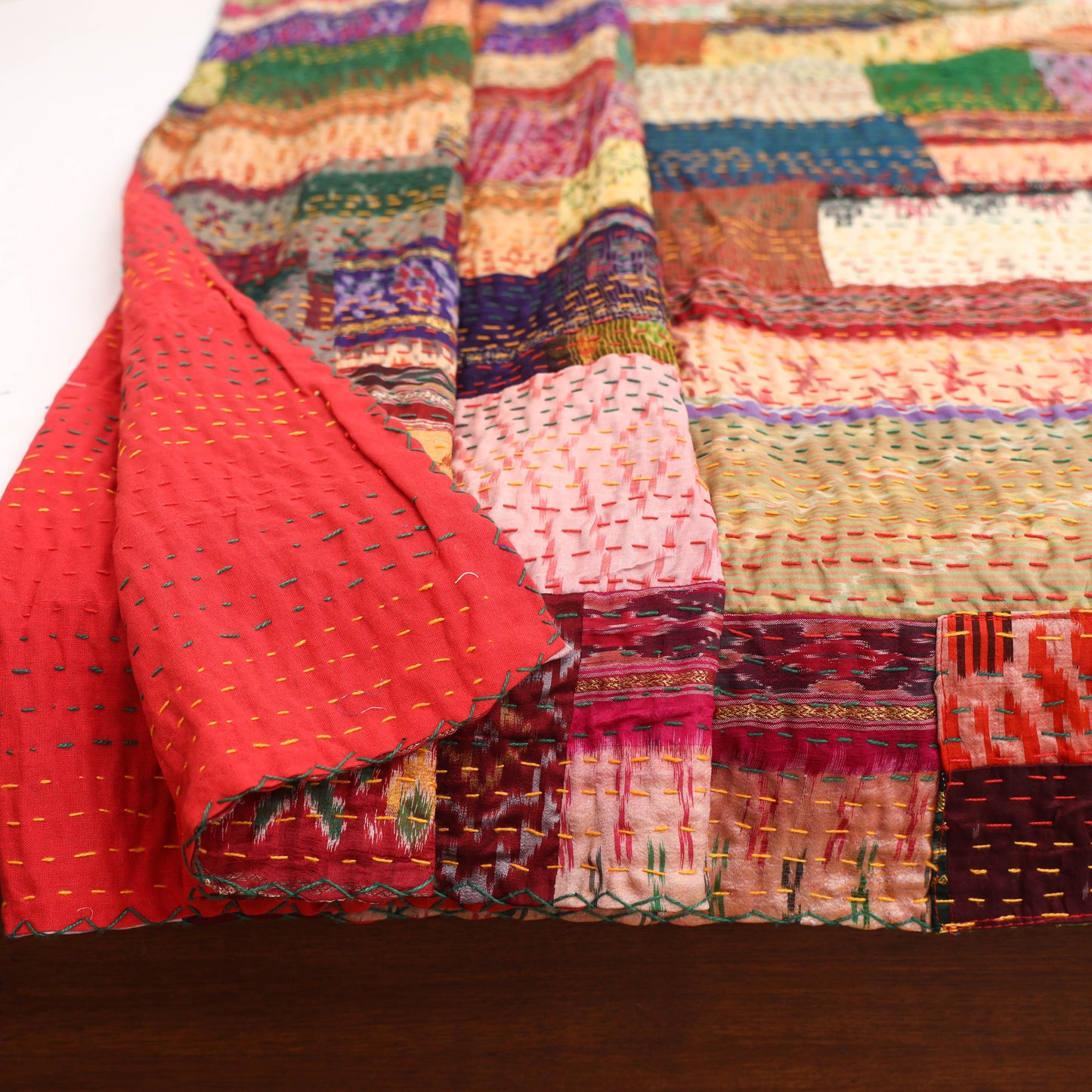 Multicolor - Khambadiya Tagai Patchwork Quilt / Gudri / Blanket 03