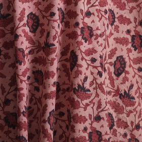 Peach - Ajrakh Vanaspati Hand Block Print Natural Dyed Cotton Fabric 08
