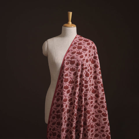 Ajrakh Vanaspati Hand Block Print Natural Dyed Cotton Fabric 09