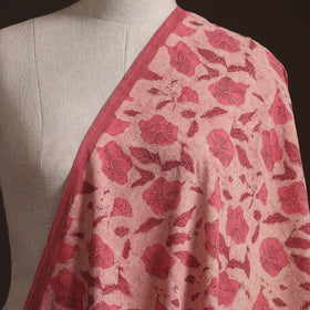 Pink - Ajrakh Vanaspati Hand Block Print Natural Dyed Cotton Fabric 10