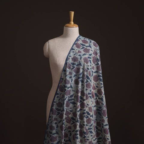 Ajrakh Vanaspati Hand Block Print Natural Dyed Cotton Fabric 11