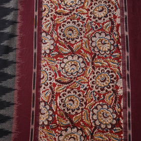 Pochampally Ikat Cotton Fabric with Kalamkari Border 07