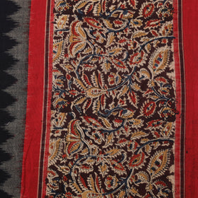 Pochampally Ikat Cotton Fabric with Kalamkari Border 09