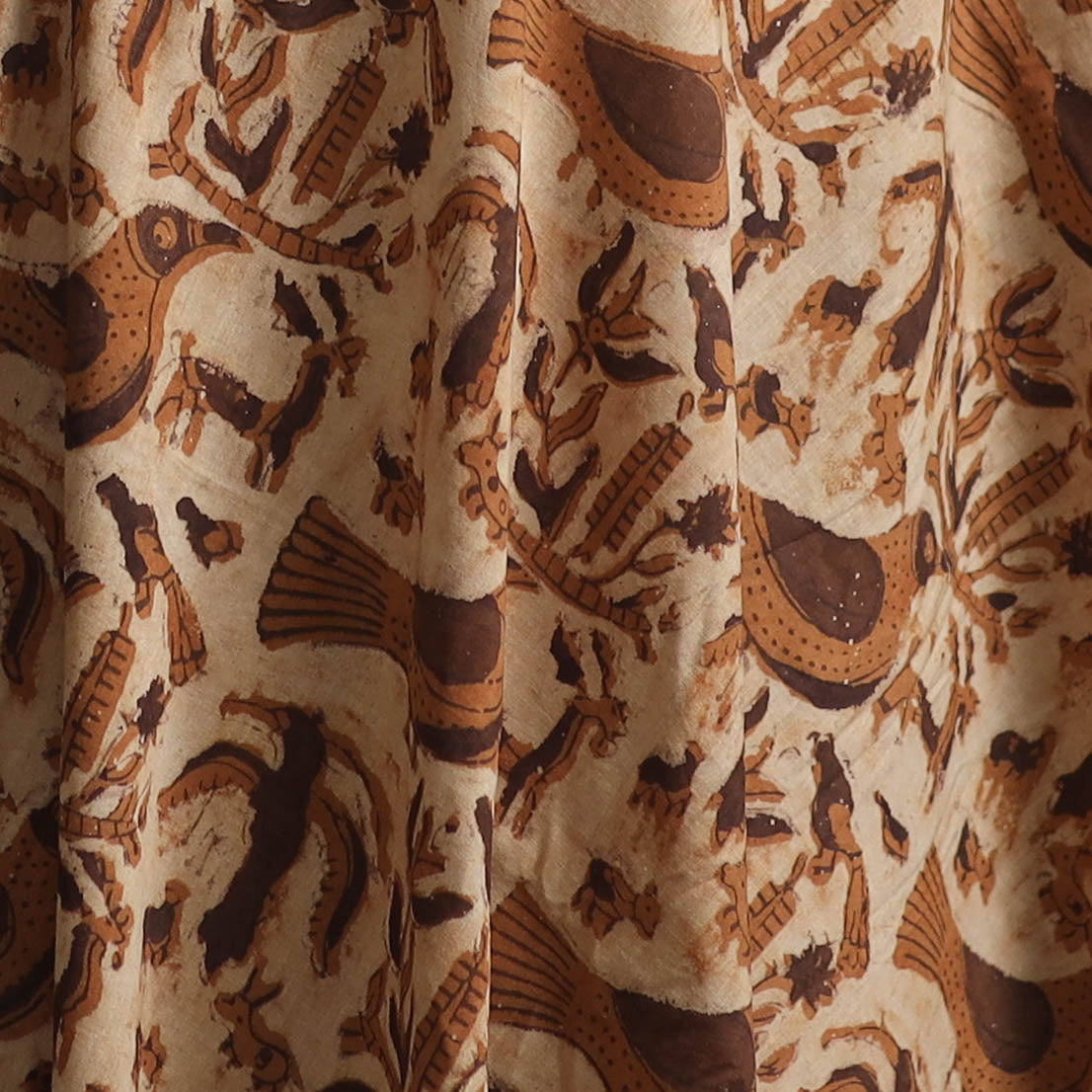 Ajrakh Vanaspati Hand Block Print Natural Dyed Cotton Fabric 13