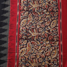 Pochampally Ikat Cotton Fabric with Kalamkari Border 10