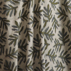 White - Ajrakh Vanaspati Hand Block Print Natural Dyed Cotton Fabric 14