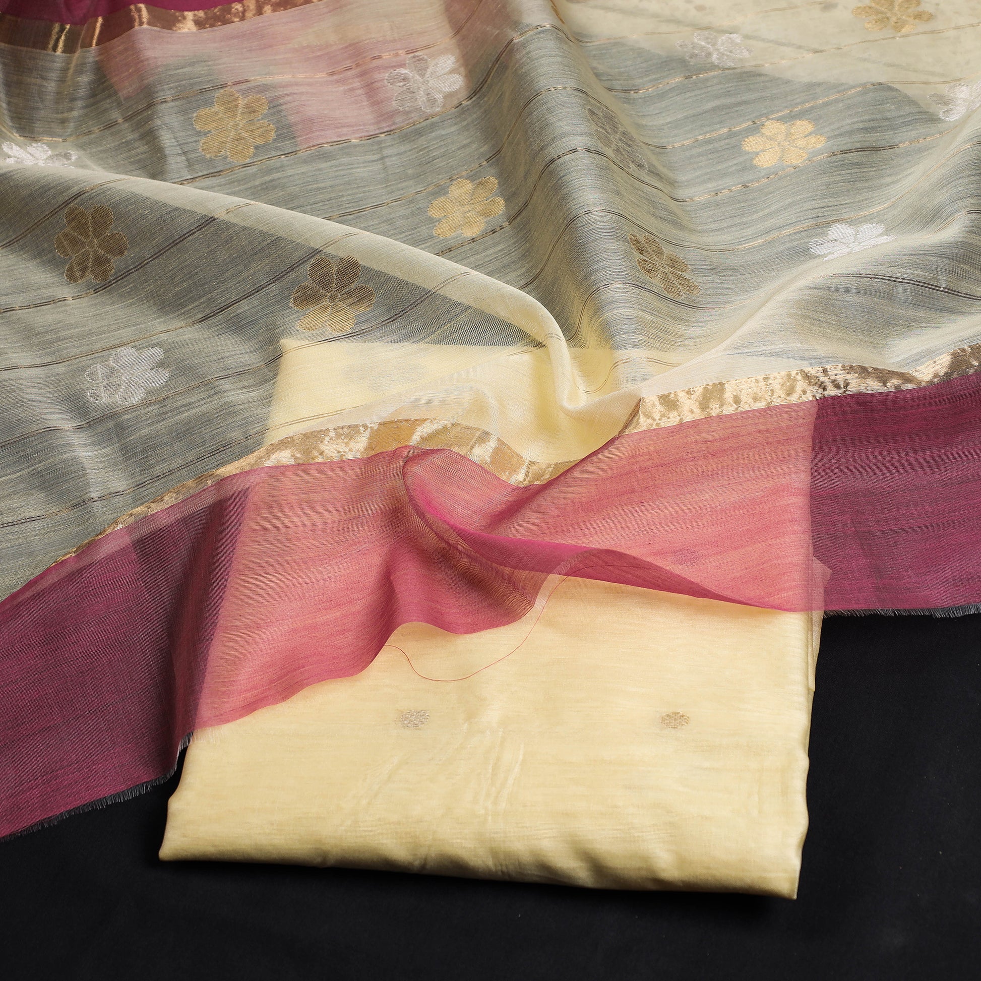 chanderi silk dress material
