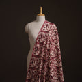 Maroon - Ajrakh Vanaspati Hand Block Print Natural Dyed Cotton Fabric 16