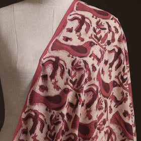 Maroon - Ajrakh Vanaspati Hand Block Print Natural Dyed Cotton Fabric 16