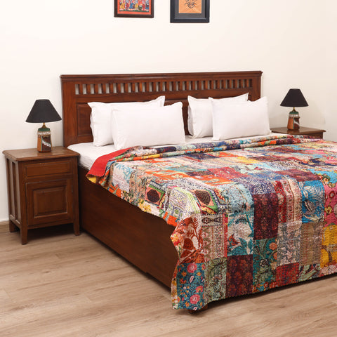 Multicolor - Khambadiya Tagai Patchwork Quilt / Gudri / Blanket 09