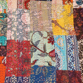 Multicolor - Khambadiya Tagai Patchwork Quilt / Gudri / Blanket 09