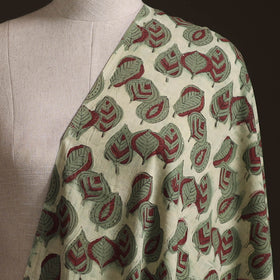 Green - Ajrakh Vanaspati Hand Block Print Natural Dyed Cotton Fabric 19