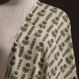 White - Ajrakh Vanaspati Hand Block Print Natural Dyed Cotton Fabric 20