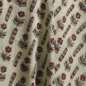 White - Ajrakh Vanaspati Hand Block Print Natural Dyed Cotton Fabric 20