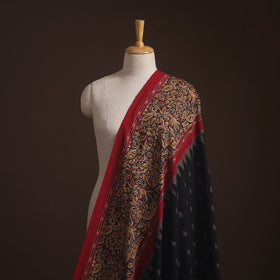 Pochampally Ikat Cotton Fabric with Kalamkari Border 10