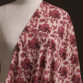 Maroon - Ajrakh Vanaspati Hand Block Print Natural Dyed Cotton Fabric 23