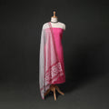 Leheriya Tie-Dye 2pc Cotton Unstitched Dress Material Kurta Set with Earrings 02