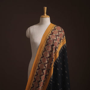 Pochampally Ikat Cotton Fabric with Kalamkari Border 04