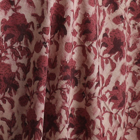 Maroon - Ajrakh Vanaspati Hand Block Print Natural Dyed Cotton Fabric 23