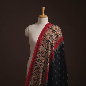 Pochampally Ikat Cotton Fabric with Kalamkari Border 03