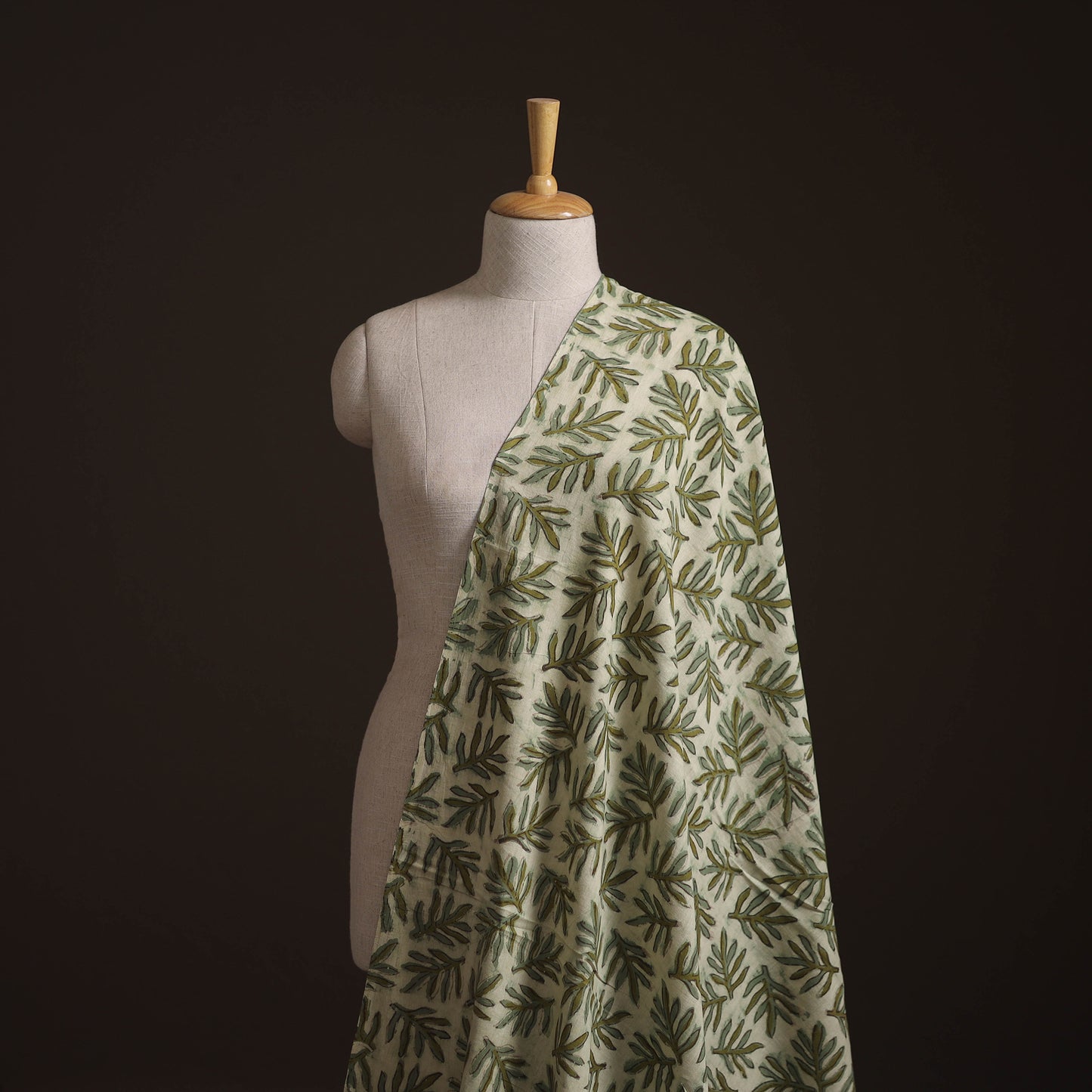 Ajrakh Vanaspati Hand Block Print Natural Dyed Cotton Fabric 26