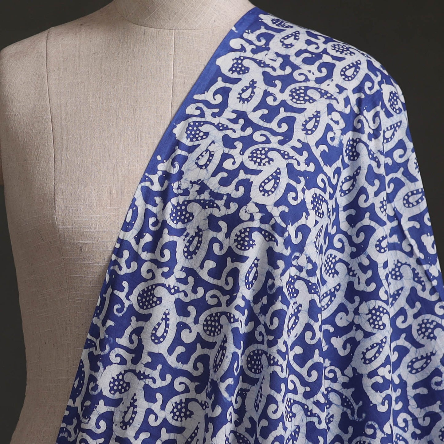 Kutch Hand Block Batik Print Pure Cotton Fabric 41