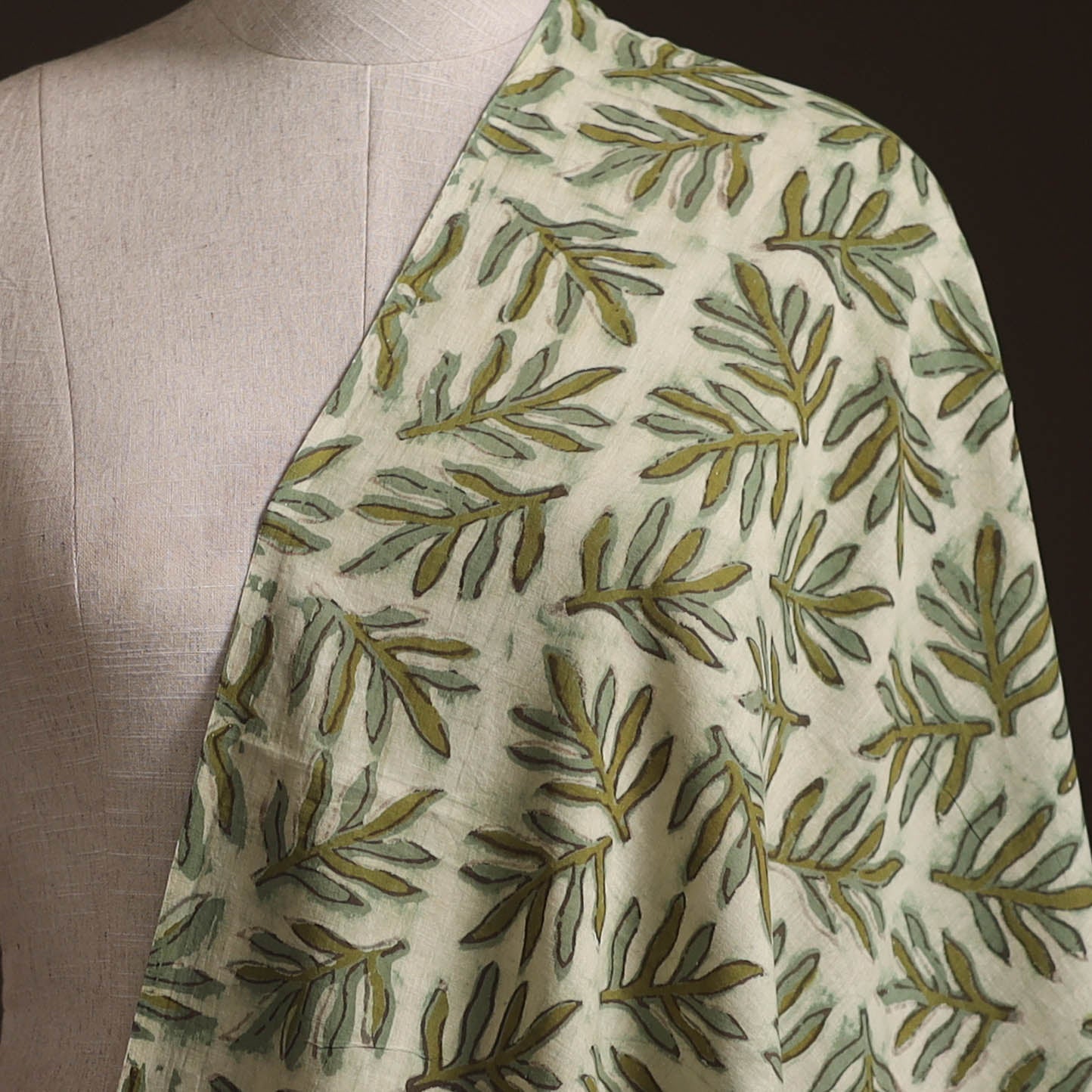 Ajrakh Vanaspati Hand Block Print Natural Dyed Cotton Fabric 26