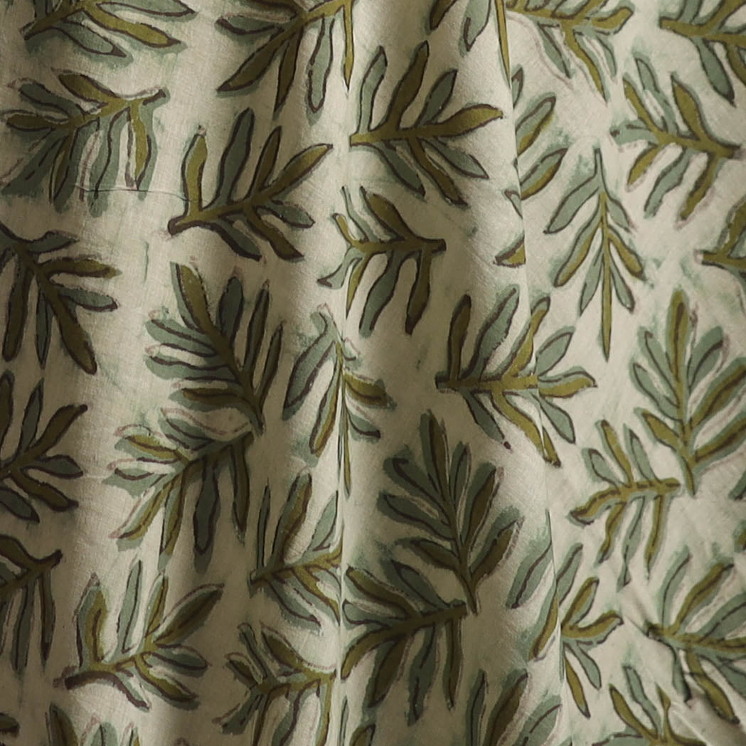Ajrakh Vanaspati Hand Block Print Natural Dyed Cotton Fabric 26